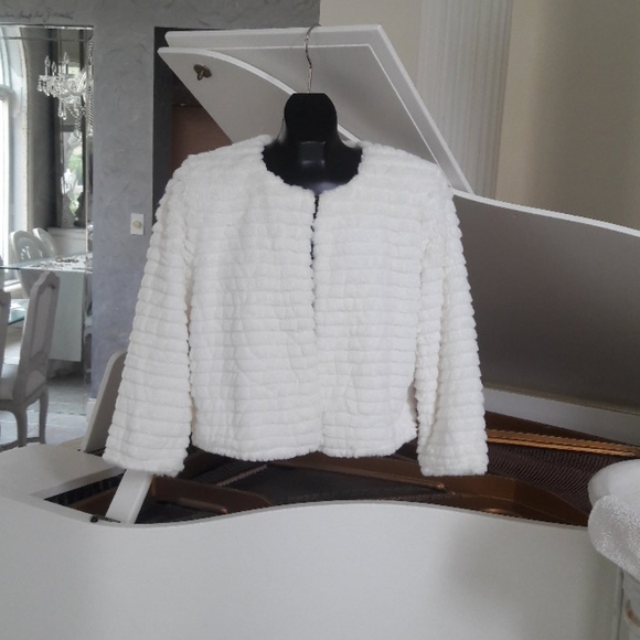 Calvin Klein fur shrug